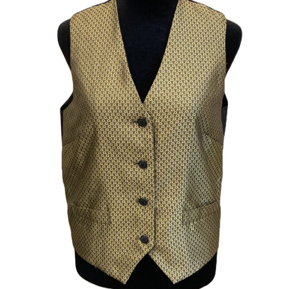 Edwards100% Polyester  4 Button Vest  Women's Medium Reg Corpcore  Dark Acadamia